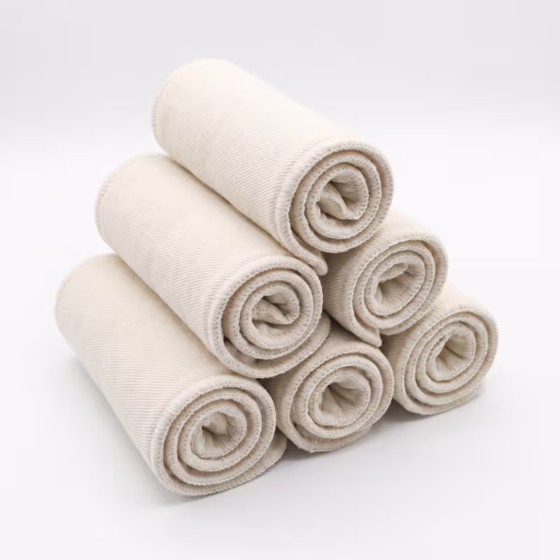 Absorvente Algodão de Cânhamo 8 Peças p/ Fralda Ecológica