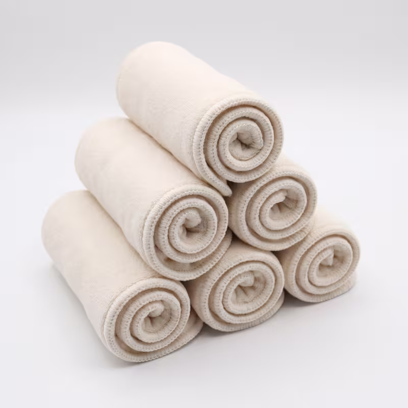 Absorvente Bambu Terry 8 Peças p/ Fralda Ecológica