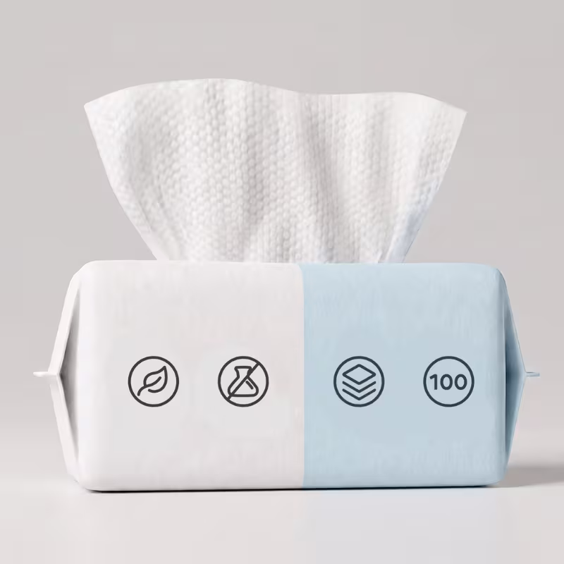 Lenços de Algodão Orgânico para Limpeza de Bebê 100 Unidades